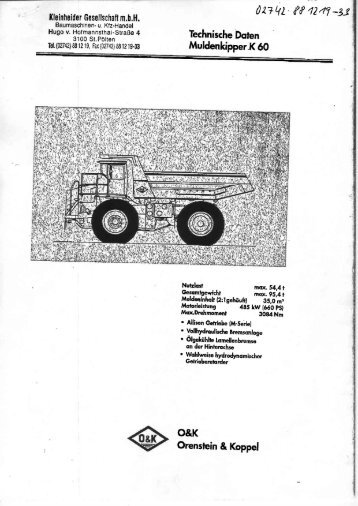 o&K - Kleinheider