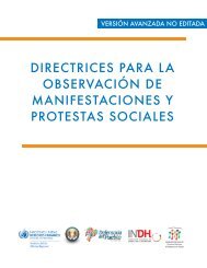 DIRECTRICES PARA LA OBSERVACIÓN DE MANIFESTACIONES Y PROTESTAS SOCIALES