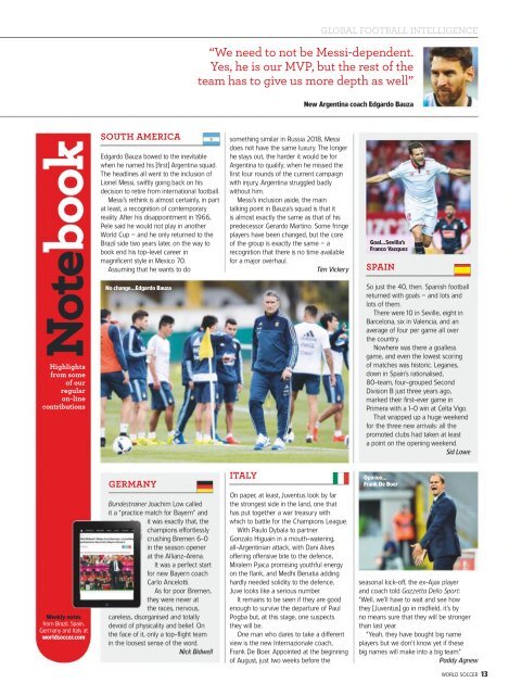 World Soccer - October 2016