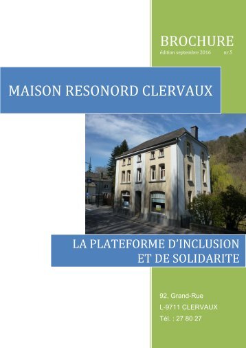Brochure des Activités - Maison Resonord Clervaux
