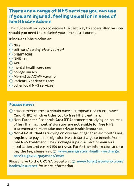 Student Healthcare Guide 2016