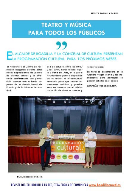 REVISTA BOADILLA EN RED          -BER- SEPTIEMBRE 2016