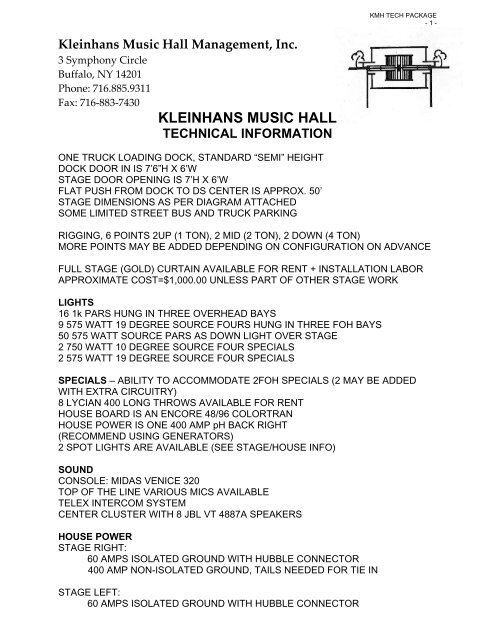 KLEINHANS MUSIC HALL - The Buffalo Philharmonic Orchestra