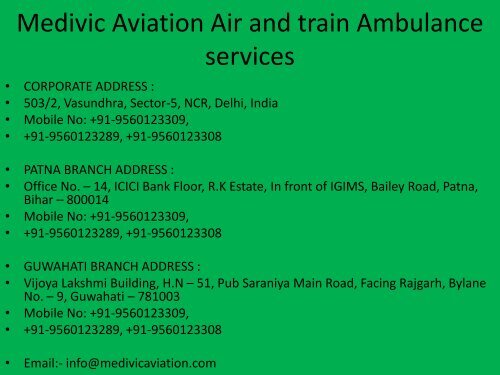 Emergency Air and Train Ambulance Services in Allahabd Provide By Medivic Aviation