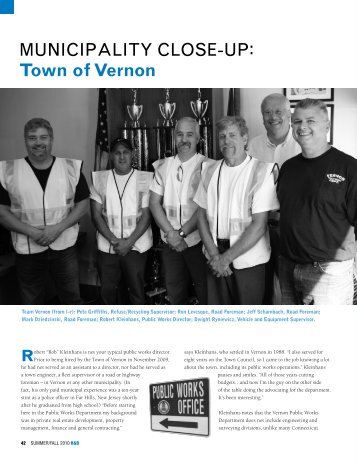 MUNICIPALITY CLOSE-UP: Town of Vernon