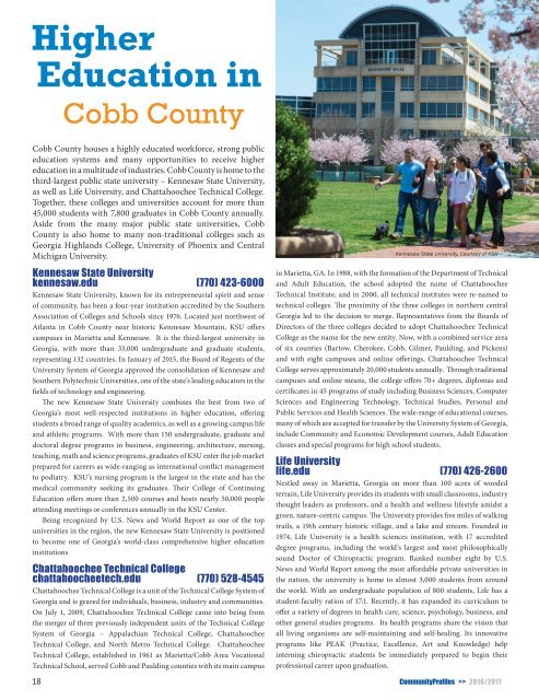 2016 Cobb CommunityProfiles w/ map