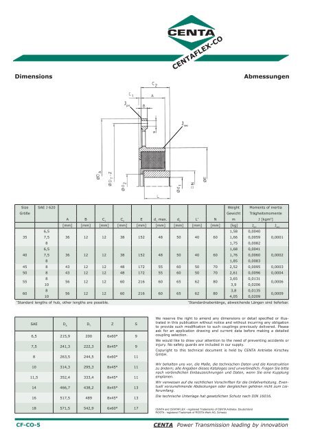 centaflex-co katalog - CENTA Antriebe Kirschey GmbH