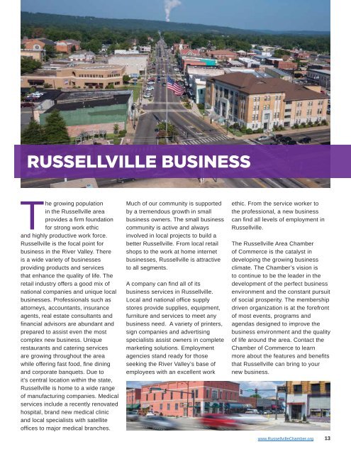 Russellville Area Chamber of Commerce Community Profile and Membership Directory