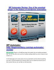 WP Automator review demo-- WP Automator FREE bonus