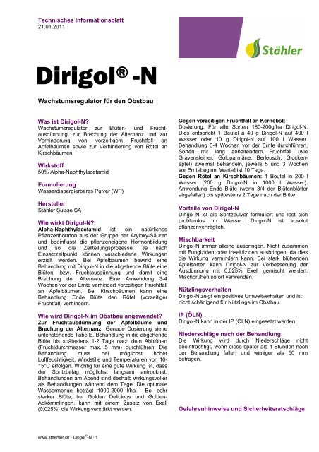 Dirigol® -N - Stähler SA