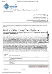 Medical Marketing List