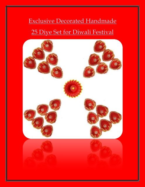 Exclusive Decorated Handmade 25 Diye Set For Diwali Festival