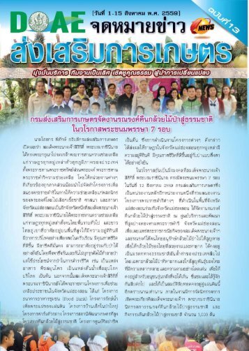 จดหมายข่าวส่งเสริมการเกษตรฉบับที่ 13 