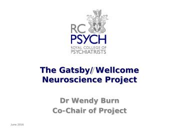 The Gatsby/Wellcome Neuroscience Project
