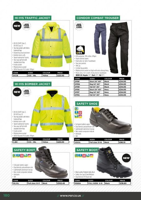 Progressive Safety Footwear, Workwear and PPE Catalogue 2016/17