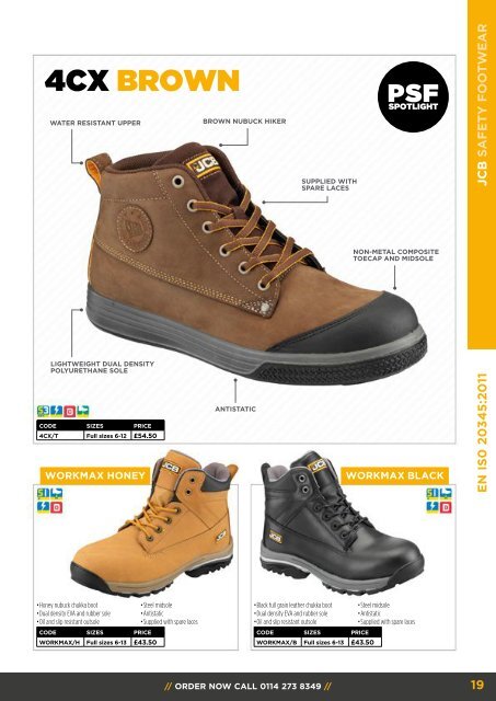 Progressive Safety Footwear, Workwear and PPE Catalogue 2016/17