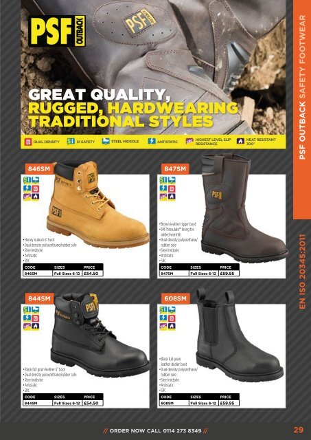 Progressive Safety Footwear, Workwear and PPE Catalogue 2016/17