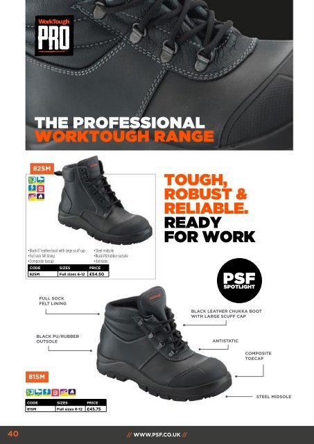 Progressive Safety Footwear, Workwear and PPE Catalogue 2016/17