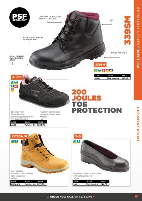 Progressive Safety Footwear, Workwear and PPE Catalogue 2016/17