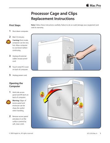 Apple Mac Pro (Early 2009 and Mid 2010) - Processor Cage and Clips Replacement Instructions - Mac Pro (Early 2009 and Mid 2010) - Processor Cage and Clips Replacement Instructions