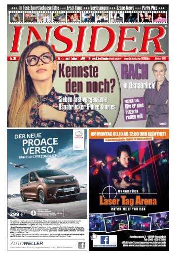 INSIDER Osnabrück // Oktober 2016 // No. 399