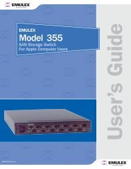Apple Emulex Model 355: SAN Storage Switch User's Guide for Apple Computer Users (Manual) - Emulex Model 355: SAN Storage Switch User's Guide for Apple Computer Users (Manual)