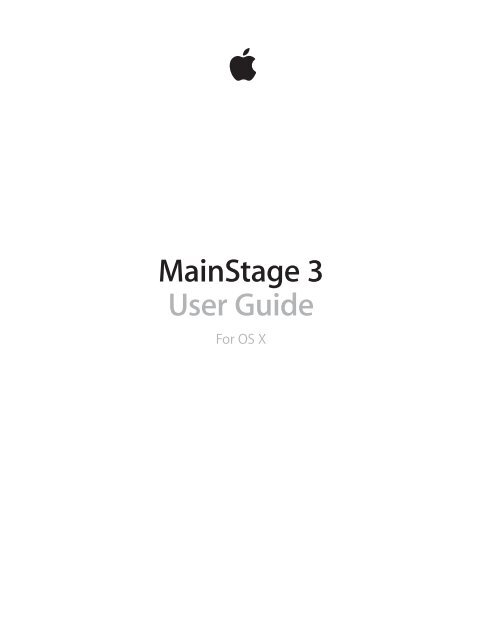 Apple MainStage 3 - User Guide - MainStage 3 - User Guide