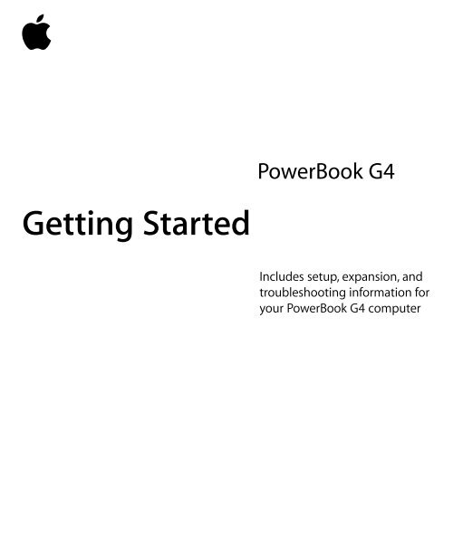 Apple PowerBook G4 (12-inch) - Getting Started - PowerBook G4 (12-inch) - Getting Started