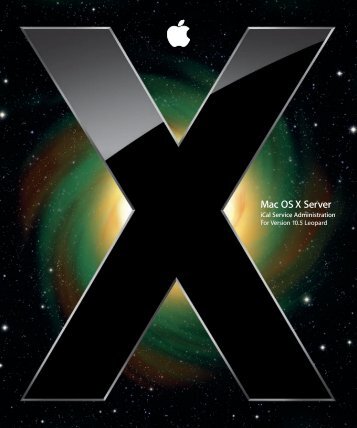 Apple Mac OS X Server v10.5 - iCal Service Administration - Mac OS X Server v10.5 - iCal Service Administration