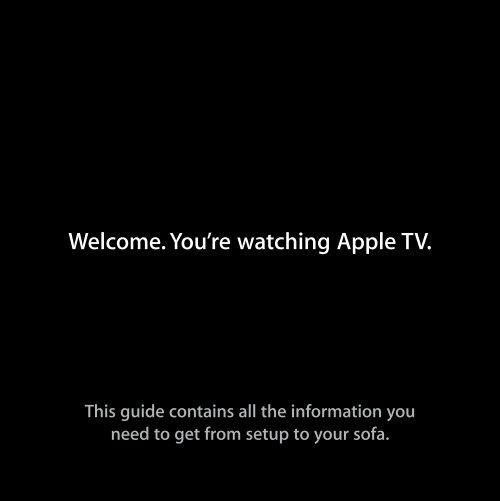 Apple Apple TV (1st generation) Setup Guide Apple TV (1st
