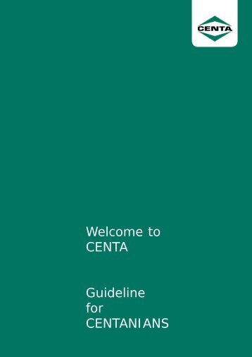 Welcome to CENTA Guideline for CENTANIANS
