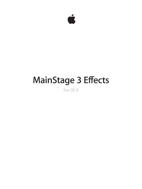 Apple MainStage 3 Effects - MainStage 3 Effects