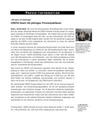 PRESSE-INFORMATION - CENTA Antriebe Kirschey GmbH