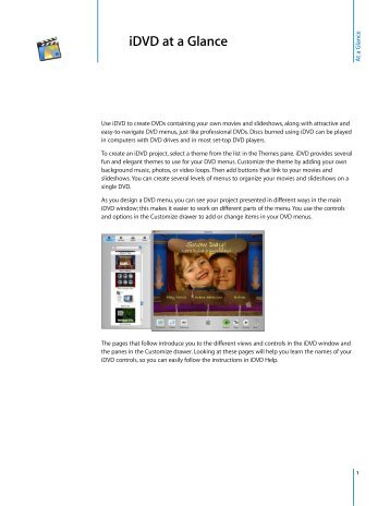 Apple iDVD at a Glance (Manual) - iDVD at a Glance (Manual)