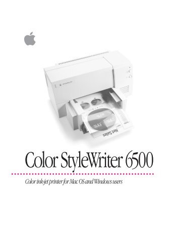 Apple Color StyleWriter 6500 User's Guide - Color StyleWriter 6500 User's Guide