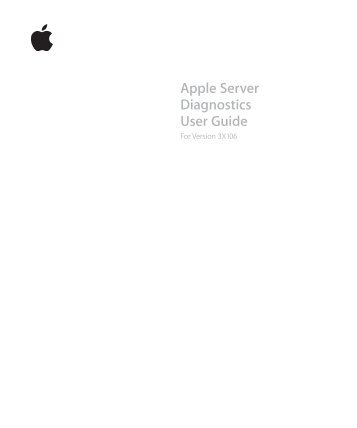 Apple Apple Server Diagnostics - User Guide - Apple Server Diagnostics - User Guide