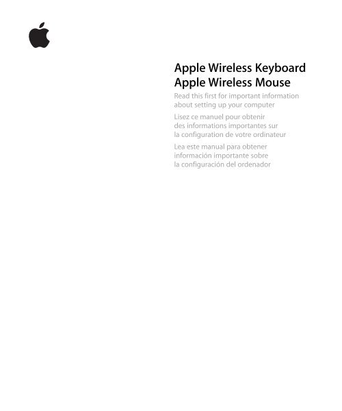 Apple Wireless Keyboard and Mouse User Guide Wireless Keyboard and