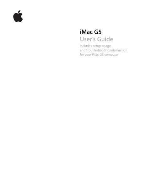 Apple iMac G5 (iSight) User's Guide (Manual) - iMac G5 (iSight) User's Guide (Manual)