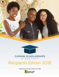 Cayman Scholarship Directory Recipients Edition 2016