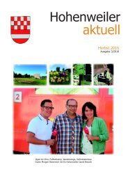 Hohenweiler aktuell Herbst 2016