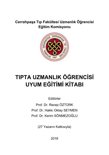 TIPTA UZMANLIK ÖĞRENCİSİ UYUM EĞİTİMİ KİTABI