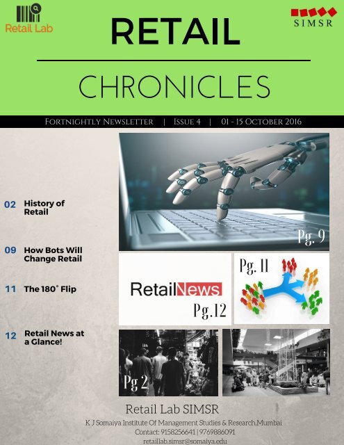 Retail Chronicles Issue 4 (1 to 15 October)