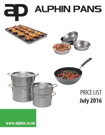 Alphin Pans Price List 2016