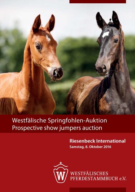 Westfälische Springfohlen-Auktion Prospective show jumpers auction