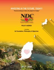 NDC 13 Year Policy Agenda