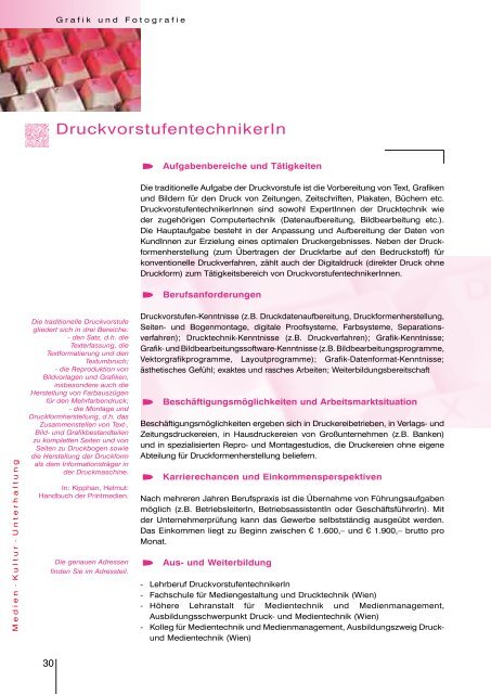 Jobs mit Zukunft, Medien, Kultur, Unterhaltung - Arbeitsmarktservice ...