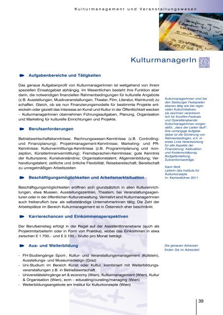 Jobs mit Zukunft, Medien, Kultur, Unterhaltung - Arbeitsmarktservice ...