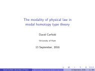 The modality of physical law in modal homotopy type theory