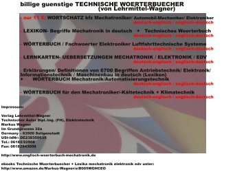 for translators/ engineers/ technical writers/ car mechanic: german-english dictionaries computer terms/ engineering words/ automotive vocabulary