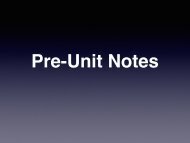 Pre-Unit Notes